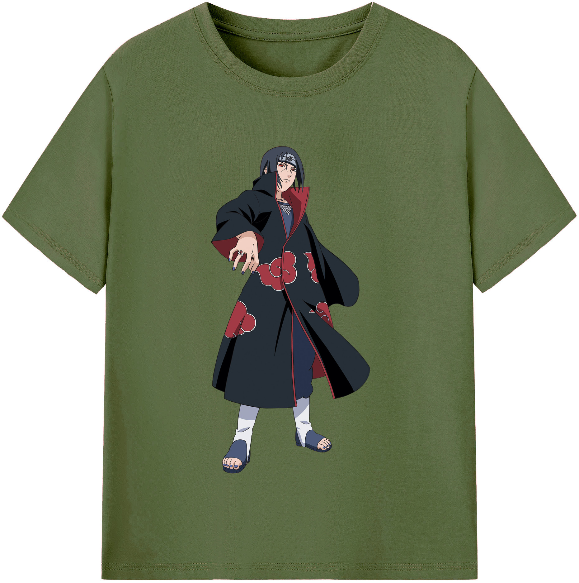 （画像用） NARUTO -ナルト- うちは イタチ Uchiha Itachi 綿100％半袖Tシャツ（フロントプリント）